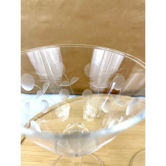 VTG Set of 2 Clear Carlton Champagne Glasses Martini Stem Libbey Glass Etched - Picture 5 of 16